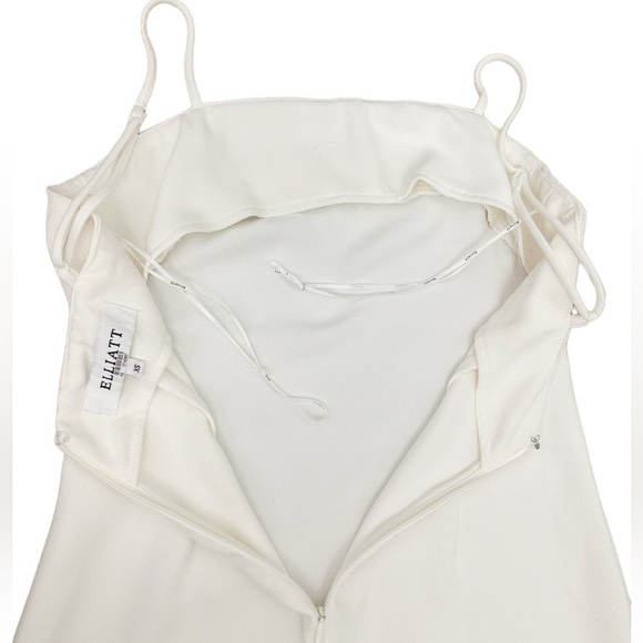 Elliatt Ivory Feather Trim MIDI Dress Size XS - Picture 12 of 14